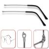 Glasses Arms, Eyeglasses Replacement Accessories,1 Pair Vintage Glasses Legs Metal Frame Temple Arms, Grey view 2