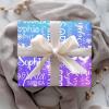 InterestPrint Personalized Name Gift Wrap Paper Gradient White Pattern Custom Wrapping Paper Roll Fashion Birthday-Gift for Boys Girls Kids Baby Shower Birthday Anniversary view 3