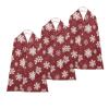 ZOUTAIRONG 3 Pcs Christmas Adult Bib Dining Scarf Red Snowflakes Adult Bibs Scarf for Women Men Washable and Reusable Food Clothing Protectors for Elderly view 1