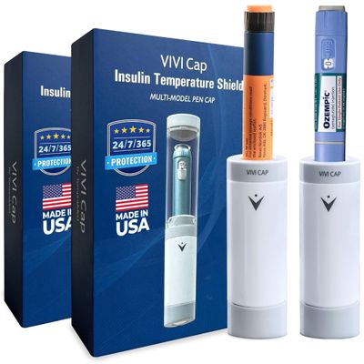 2 Pack Insulin Cooler Travel Case TSA Approved, On-The-Go Small Insulin case for Traveling, 24/7/365 No Freezing, Refrigeration or Batteries. Compatible for All Insulin Pen Models & Ozempic