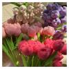 1PC Finished Knitted Flowers Tulip Carnation Sunflower Simulated Bouquet Mother's Day Valentine's Day Teacher's Day Gift(A-red) view 4