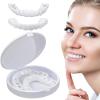 1 pair Dentures Veneers Tooth, Adjustable Snap Fake Teeth, Temporary Teeth Covering Imperfect for Anti Molar Orthodontic Cosmetic Teeth, Smile Snap Tooth, Nature and Comfortable Veneers(White) view 3