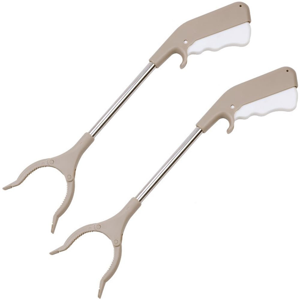 15.7in Small Litter Picker Grabber Stick for Elderly,Lightweight Mobility Grip Hand Stainless Steel Pick Up Tool Small Grabber Reacher Tool (2)