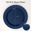 Goodluck 100PCS Navy Blue Plastic Plates, 10.25 Inch Dinner Plate Heavy Duty Disposable Plastic Plates for 100 Guests Party, Wedding, Birthday & Daily Use and New Year Events view 2