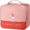 Safety First Aid Empty Haversack Bag, Compact Kit, Professional Medical Supplies Kits with Inner Dividers for Home Health Nurse(Pink) view 1