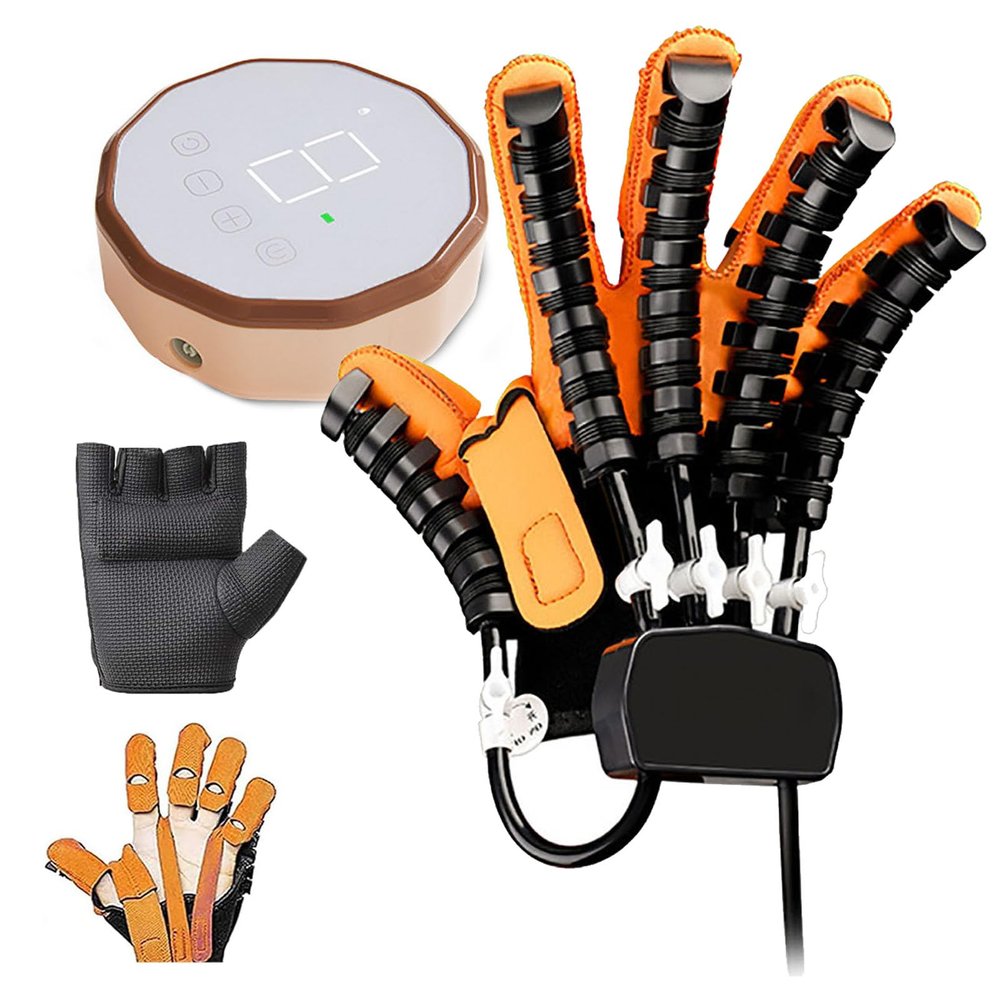 2025 Rehabilitation Robot Gloves,Finger Orthosis,Relieve Hand Stiffness,Hand Exerciser Aids,Finger Robot Rehab Gloves(Size:XXL,Color:Right Hand)