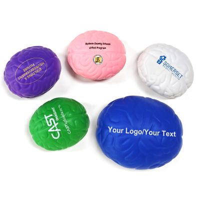 50 Pcs Custom Logo Stress Relief Ball Bulk PU Foam Hand Therapy Tool for Office Use, Corporate Promotional Item for Trade Shows, Medical Events & Branding, 2.76in(50)