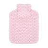 Hot Water Bottle, 500ml Small Hot Water Bottle with Cover Mermaid Style Hand Warmer with Soft Premium Faux Fur Cover 2-in-1 Bottles for Cold & Hots Compress Bag for Women Seniors (Pink) view 1