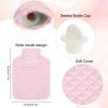 Hot Water Bottle, 500ml Small Hot Water Bottle with Cover Mermaid Style Hand Warmer with Soft Premium Faux Fur Cover 2-in-1 Bottles for Cold & Hots Compress Bag for Women Seniors (Pink) view 2