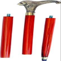 Malla Incorporation Brass Lion Head Handle with Wooden Walking Stick Decorative Walking Hiking Running Stick for Gift