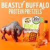 Lenny & Larry's FITZELS Protein Pretzels [Beastly Buffalo] 8 x 3oz Bags of High Protein Snacks with 20g Plant Based Protein Vegan Snack Incredibly Tasty with Salty Crunch view 2