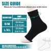 1Pair Socks Neuropathy Compression Sleeve Ankle Swelling Plantar Fasciitis Soothesocks Brace Women Men(1Pair Blackwhite,L/XL) view 3