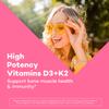 AIDO VITA Premium Vitamin D3 + K2 Gummies with Iron & Magnesium - Sour Watermelon Flavor - Immune, Bone & Heart Support - Vegan, Pectin-Based, Gluten-Free 60 Day Supply(120 Count) view 3