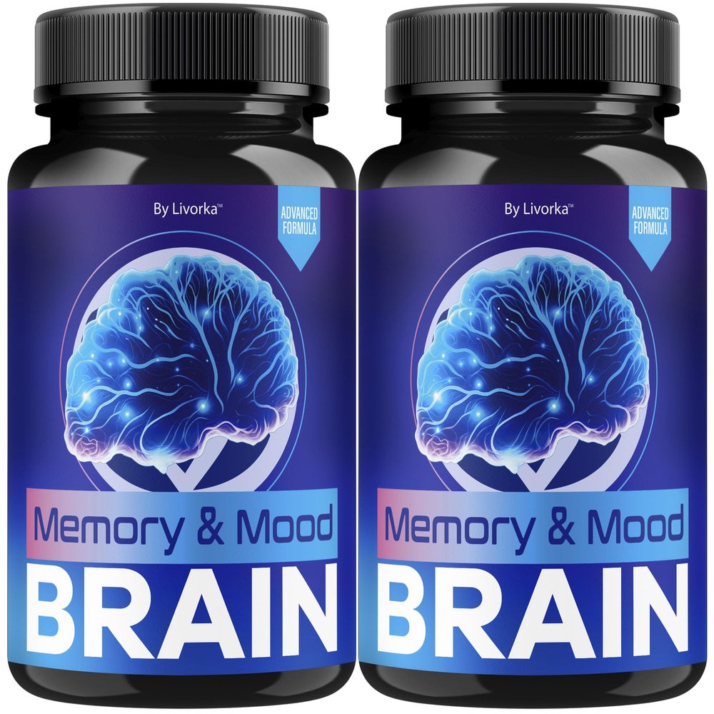 (2 Pack) Memory Mood and Brain Capsules - Official Daily Support Brain Health Supplement Pills Advanced Formula, Memory & Mood Brain & Memory Focus Reviews, 120 Capsules for 2 Months