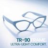 2SeeLife Oversized TR-90 Cat Eye Reading Glasses for Women Medium-Wide Fit, Sturdy Frame, Premium Geometric Readers, Pastel Blue, +3.50 view 2