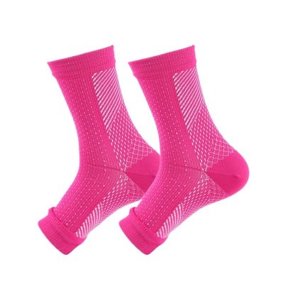 1Pair Socks Neuropathy Compression Sleeve Ankle Swelling Plantar Fasciitis Soothesocks Brace Women Men(1Pair Red,L/XL)