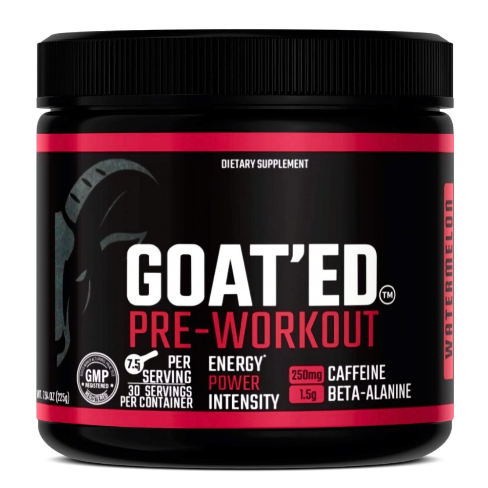 GOAT'ED Pre Workout Powder | Clean Daily Energy & Focus Formula with 250mg Caffeine & 1.5g Beta-Alanine | Thoughtfully Dosed, Sugar-Free, 30 Servings for Men & Women