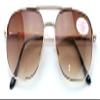 V.W.E. Bifocal Outdoor Sunglasses Metal Reading Glasses - Big Lens Spring Hinge Square Reader (Gold - Brown Lens, 4.50, x) view 3