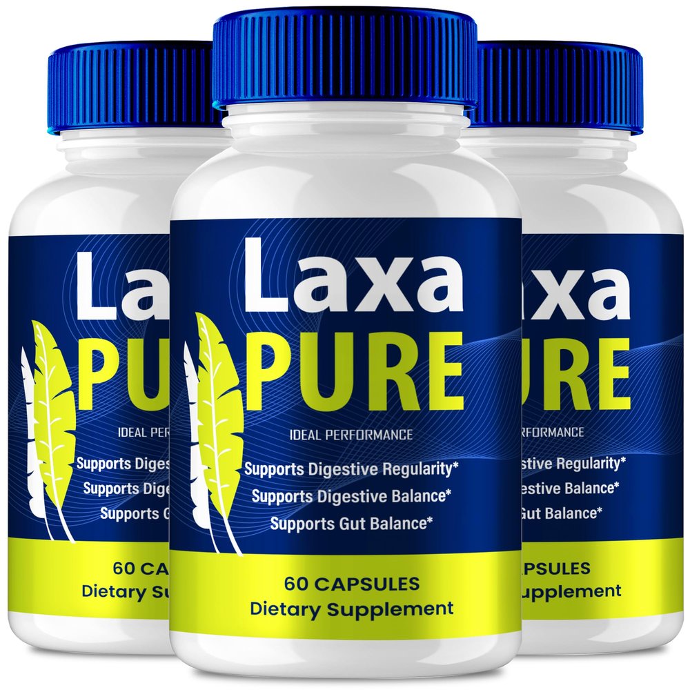 Laxa Pure Capsules, LaxaPure Gut Health & Digestion Support Supplement, All Natural Formula Supports Gut Health, Maintain Digestive Health & Comfort, Laxa Pure Reviews (3 Pack)