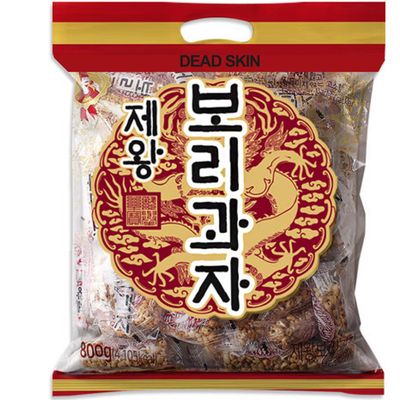 K-Food Traditional Korean Barley Snack Sweet, Savory & Crunchy Individually Wrapped, Convenient for On-the-Go_28.2 oz (800g)_1Pack