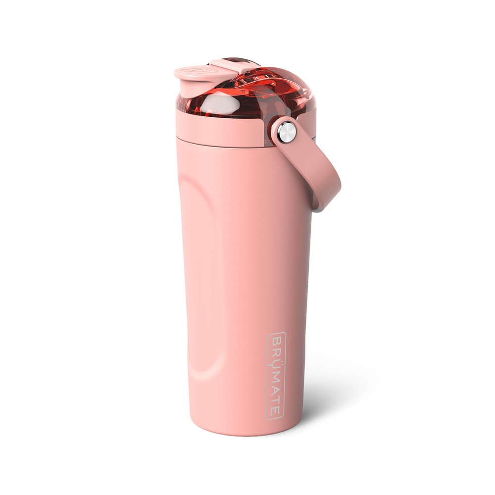BrMate MultiShaker Blender Shaker Bottle | 100% Leakproof Insulated Stainless Steel | Pre Workout and Protein Shaker Bottle for the Gym | 25oz (Guava)