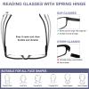 fadbon Progressive Multifocus Reading Glasses for Women,Blue Light Blocking Computer Readers with Spring Hinge(4 Pack Mix 3,4.0,x) view 2