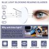 fadbon Progressive Multifocus Reading Glasses for Women,Blue Light Blocking Computer Readers with Spring Hinge(4 Pack Mix 3,4.0,x) view 3
