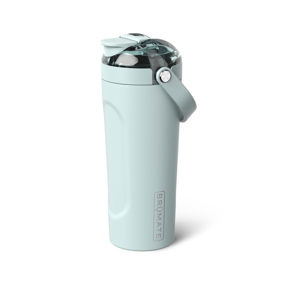 BrMate MultiShaker Blender Shaker Bottle | 100% Leakproof Insulated Stainless Steel | Pre Workout and Protein Shaker Bottle for the Gym | 25oz (Blue Agave)