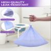 100 Pcs Bedside Commode Liners with Absorbent Pads, Tear-Free Leak-Proof Lavender Scented Commode Liners and Pads, Odor-Free Portable Toilet Liners & Potty Chair Bags for Disposable Adult, Bedpan view 2