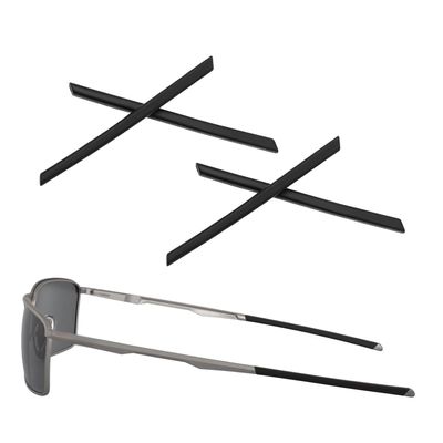 2 Pairs Replacement Earsocks Rubber Temple Sleeve for Oakley Conductor 6 OO4106/Conductor 8 OO4107 Sunglasses Frame, Black Ear Sleeves