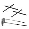 2 Pairs Replacement Earsocks Rubber Temple Sleeve for Oakley Conductor 6 OO4106/Conductor 8 OO4107 Sunglasses Frame, Black Ear Sleeves view 1