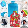Vintage Monkey Hot Water Bottle with Soft Cover, Chinoiserie Umbrella Animal 2L Hot Water Bag for Pain Relief Menstrual Cramps Hand Feet Warmer Neck and Shoulder Hot and Cold Therapy view 3