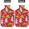 Vintage Monkey Hot Water Bottle with Soft Cover, Chinoiserie Umbrella Animal 2L Hot Water Bag for Pain Relief Menstrual Cramps Hand Feet Warmer Neck and Shoulder Hot and Cold Therapy view 4