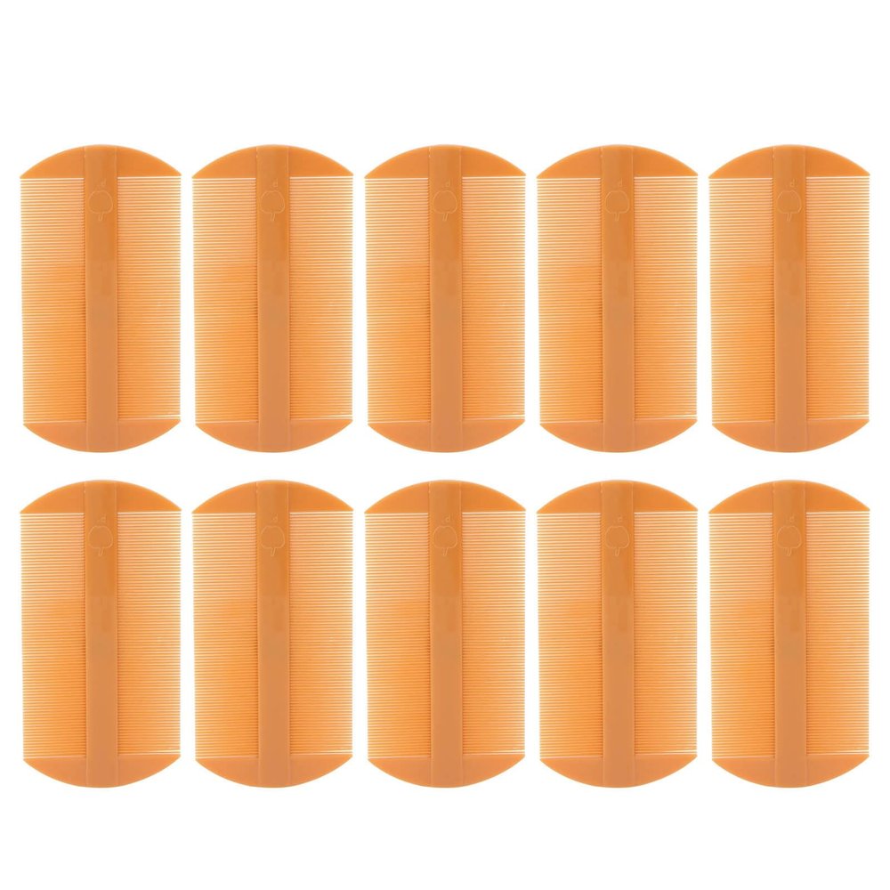 10PCS Lice Combs Double Sided Lice Removal Fine Tooth Nit Dandruff Comb for Head Lice Treatment and Prevention Plastic Hair Grooming Comb 12.5 x 6.5cm