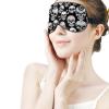 Pressure Free Sleeping Eye Mask Cool Black White Goth Skull for Women and Men Long Flight, Traveling, Business Trips, Napping, Home Rest, Daily Use view 3