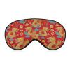 Adjustable Comfortable Eye Mask for Women and Men Red Chinese Dragons Floral Long Flight, Office Napping, Casual Daily Use, Easy to Carry view 1