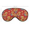 Adjustable Comfortable Eye Mask for Women and Men Red Chinese Dragons Floral Long Flight, Office Napping, Casual Daily Use, Easy to Carry view 2