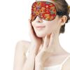 Adjustable Comfortable Eye Mask for Women and Men Red Chinese Dragons Floral Long Flight, Office Napping, Casual Daily Use, Easy to Carry view 3