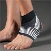 2 Piece Sports Ankle Compression Strap Support Stabilizer Tendon Pain Relief Basketball Soccer Protector(White,Medium) view 3