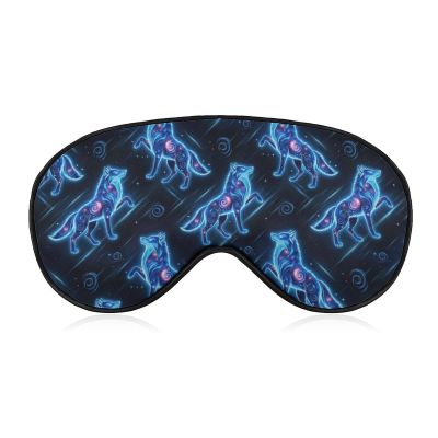 Adjustable Comfortable Eye Mask for Women and Men Galaxy Wolf Long Flight, Office Napping, Casual Daily Use, Easy to Carry