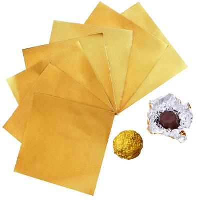1000 Pcs Gold Foil Candy Wrappers, Food-Grade Chocolate Wrapping Papers In Various Sizes For Homemade Chocolates, Caramels, Holiday Gift Giving, Christm(Size:4.724.72in1212cm,Color:Smooth surface)