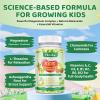 2 Pack Center-Filled Magnesium Glycinate Gummies for Kids - Magnesium Supplement Gummes with L-Theanine, Chamomile & Multivitamins for Sleep, Calm & Focus, Melatonin-Free - Green Apple & Kiwi, 60 CT view 2