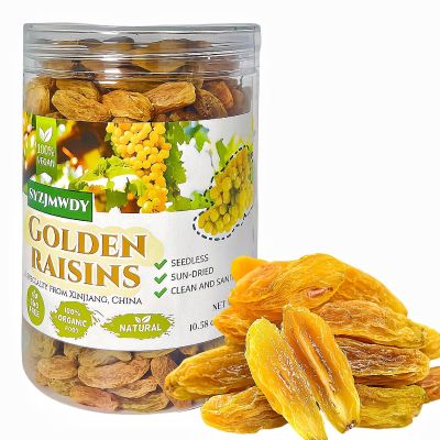 Golden Raisins Snacks - Seedless Dried Grapes, No Sugar Added, Non-GMO, Preservative-Free | Naturally Sun-Dried | Large size, 100% Natural On-the-Go Snack for Salad, Baking, Dessert (10.58oz