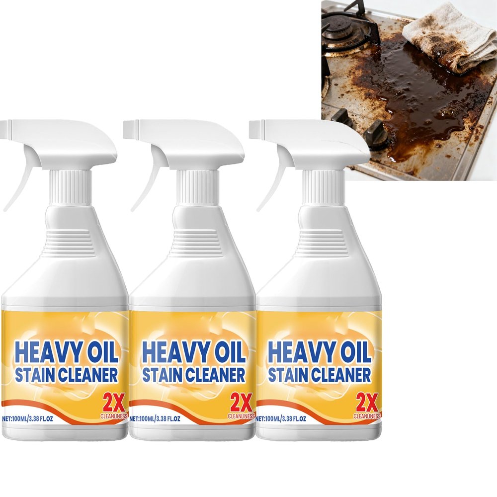 LinBomZony Heavy Duty Kitchen Degreaser Spray, Powerful Multi-Purpose Cleaner, for Oven and Grill Stubborn Oil Stains, Grease and Grime, All-Purpose Degreaser for Tough Surfaces, Durable Stain (3PCS)