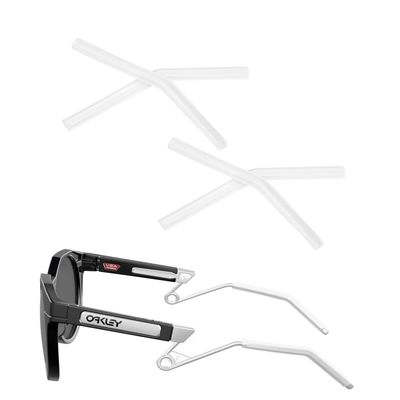 2 Pairs Replacement Earsocks Rubber Temple Sleeve for Oakley HSTN Metal OO9279 Sunglasses Frame, Clear Ear Sleeves