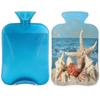 Summer Beach Sea Shells Hot Water Bottle with Soft Cover, Ocean Starfish 2L Hot Water Bag for Pain Relief Menstrual Cramps Hand Feet Warmer Neck and Shoulder Hot and Cold Therapy view 1