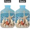 Summer Beach Sea Shells Hot Water Bottle with Soft Cover, Ocean Starfish 2L Hot Water Bag for Pain Relief Menstrual Cramps Hand Feet Warmer Neck and Shoulder Hot and Cold Therapy view 4
