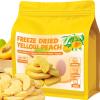 7.06oz Freeze Dried Yellow Peach Slices- 100% Nature Dehydrated Peaches Chips with Sugar, Vegan & Non GMO, Deliciously Sweet Snack, Dried Yellow Peach for Baking, Beverage, Smoothies(200g) view 1