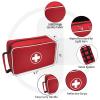 350 Piece Premium First Aid Kit - Large Emergency Medical Kit for Home, Car, Office, Camping, Hiking & Travel - Comprehensive First Aid Bag with Guide (Red) view 4