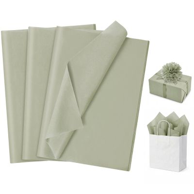 120 Sheets 20"X14" Sage Green Tissue Paper for Gift Bags Wrapping, Art Tissue Paper Bulk for Holiday Birthday Party Crafts Decoration (Sage Green)